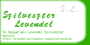 szilveszter levendel business card